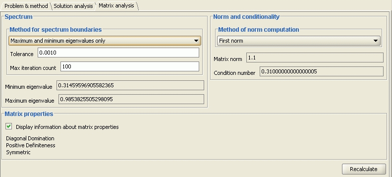Linear systems - Matrix analysis